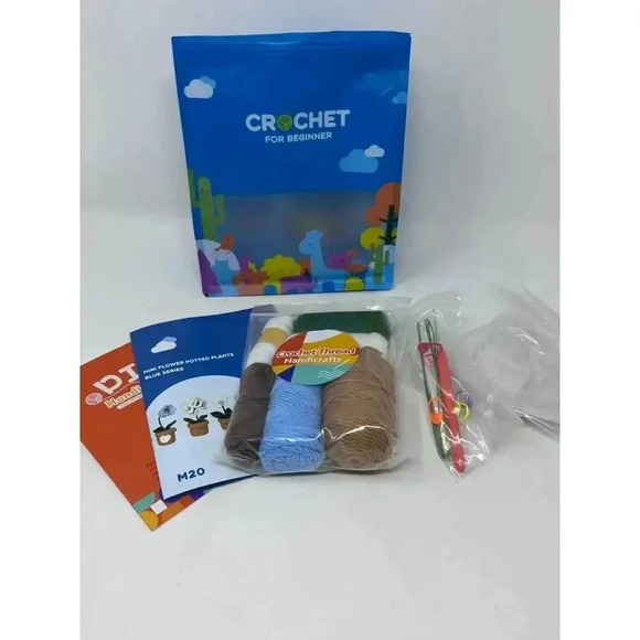 Crochet for Beginner Mini Flowers Potted Plants - Fun for Kids and Adults - Picture 6 of 7